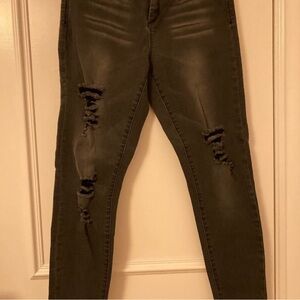 Bebe Distressed Black grey Jeans